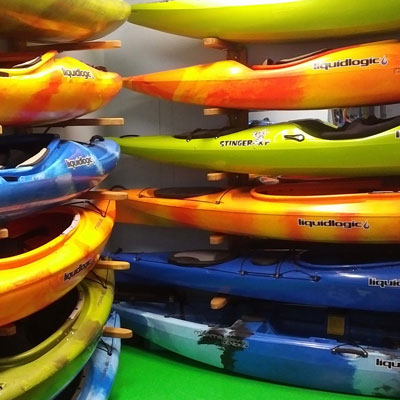 Stacks of Liquid Logic Kayaks
